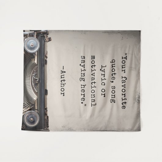 Creëer uw eigen schrijfmachinecitaat wandkleed (Voorkant (horizontaal))