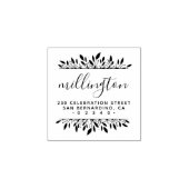 Creëer Uw eigen script familienaam retouradres Rubberstempel (Afrduk)