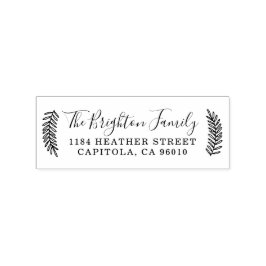 Creëer Uw eigen script familienaam retouradres Rubberstempel