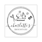 Creëer uw eigen script naaien rubberstempel (Afrduk)