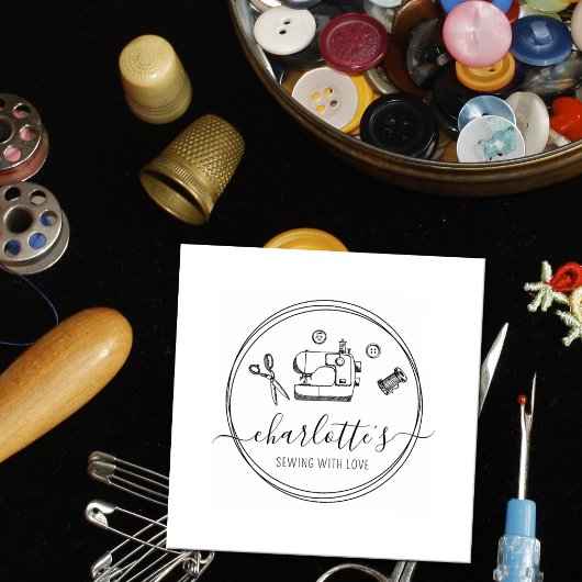 Creëer uw eigen script naaien rubberstempel