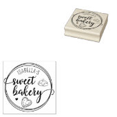 Creëer uw eigen script Sweet Bakery Rubberstempel (Gestempeld)