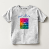 Creëer Uw eigen script tekst uploaden foto grijs B Kinder Shirts (Voorkant)