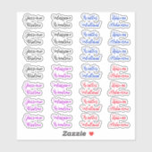 Creëer uw eigen script volledige naam (aangepaste sticker (Vel)