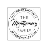 Creëer Uw eigen scriptadres voor naam van de famil Rubberstempel (Afrduk)