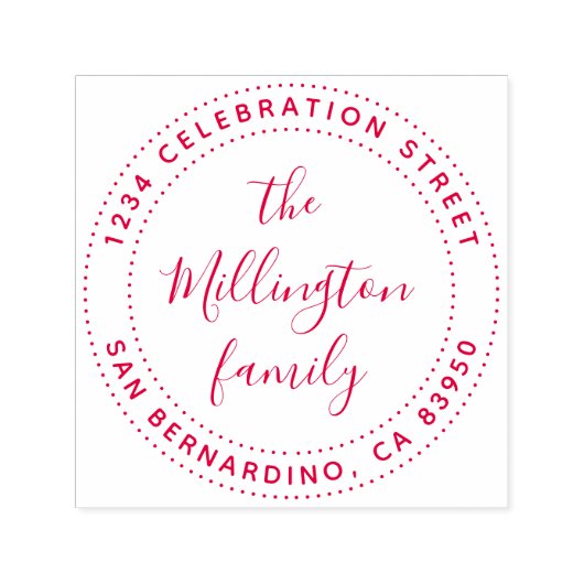 Creëer Uw eigen scriptadres voor naam van de famil Zelfinktende Stempel (Design)