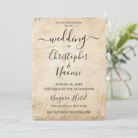 Creëer Uw eigen  Sepia Old Paper Kaart (Staand voorkant)