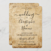 Creëer uw eigen sepia  rustiek papier kaart (Voorkant / Achterkant)