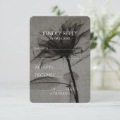 Creëer Uw Eigen Sepia  X-Ray Bloem Close-up RSVP Kaartje (Staand voorkant)