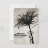 Creëer Uw Eigen Sepia  X-Ray Bloem Close-up RSVP Kaartje (Achterkant)