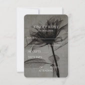 Creëer Uw Eigen Sepia  X-Ray Bloem Close-up RSVP Kaartje (Voorkant)