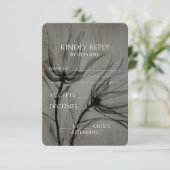 Creëer Uw Eigen Sepia X-Ray Bloemen RSVP Kaartje (Staand voorkant)