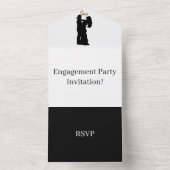 Creëer Uw eigen servicepartij RSVP Black All In One Uitnodiging (Binnen)