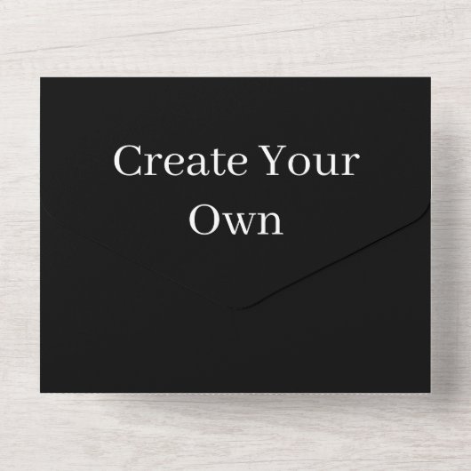 Creëer Uw eigen servicepartij RSVP Black All In One Uitnodiging (Achterkant)