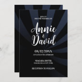 Creëer uw eigen Shadow Stripes bruiloft Kaart (Voorkant / Achterkant)