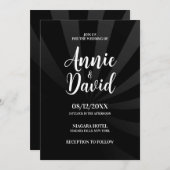 Creëer uw eigen Shadow Stripes bruiloft Kaart (Voorkant / Achterkant)