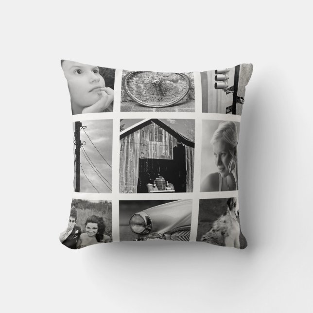 Creëer-Uw-Eigen Sierkussen van de Foto Collage (Voorkant)