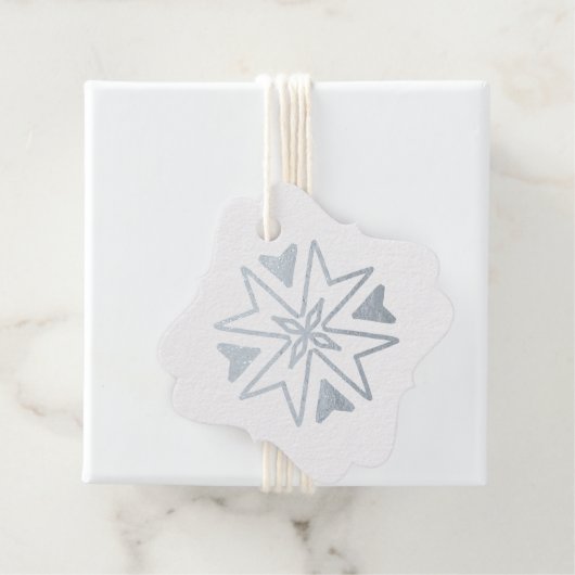 Creëer Uw eigen Silver Foil Snowflake Cross Bedankjes Labels (Met doos)