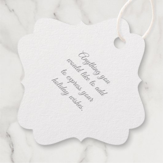 Creëer uw eigen Silver Foil Snowflake Petals Bedankjes Labels (Achterkant)