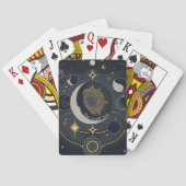 Creëer Uw eigen Silver & Gold Celestial Lunar Pokerkaarten (Achterkant)