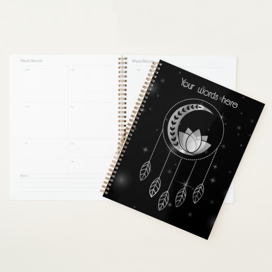 Creëer Uw eigen Silver Lotus Moon Dreamcatcher Planner (Display)