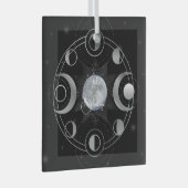Creëer Uw eigen Silver Triple Moon Phases Tarot Glas Ornament (Voorkant Rechts)