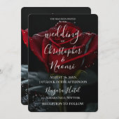 Creëer uw eigen single Red Rose close-up Kaart (Voorkant / Achterkant)