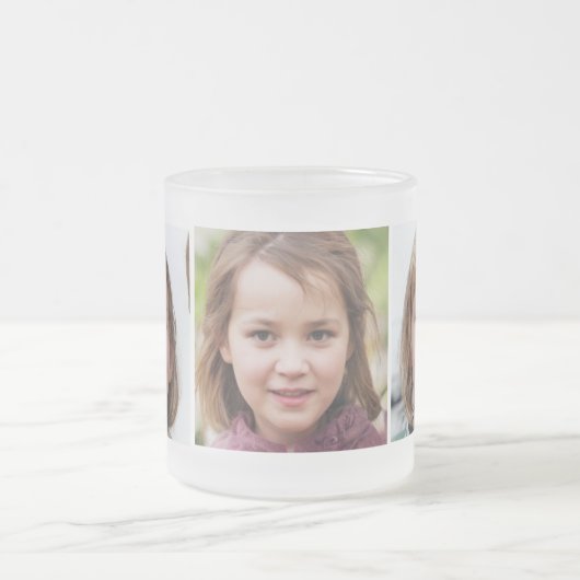 Creëer Uw eigen Sjabloon 3 Foto's Matglas Koffiemok (Center)