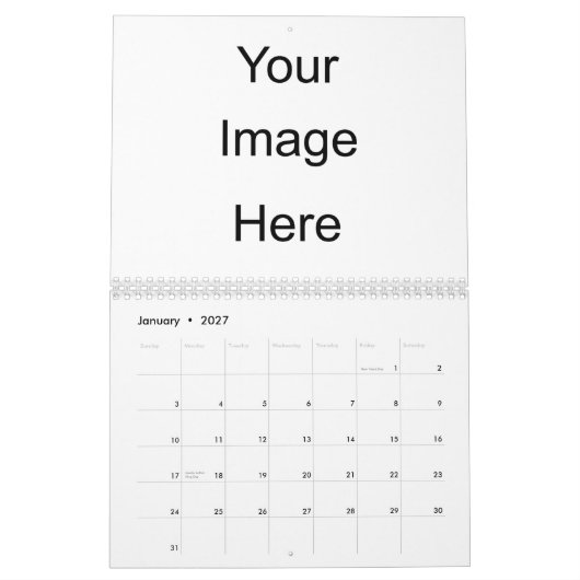 Creëer Uw eigen Sjabloon voor fotokalender Kalender (Jan 2027)