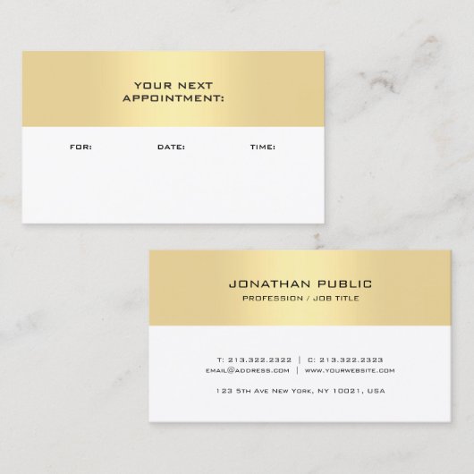 Creëer Uw eigen Sjabloon voor herinneringen voor a Afsprakenkaartje (Voorkant / Achterkant)