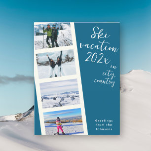 Creëer uw eigen ski vakantie foto Briefkaart