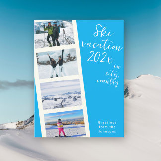 Creëer uw eigen ski vakantie foto Briefkaart