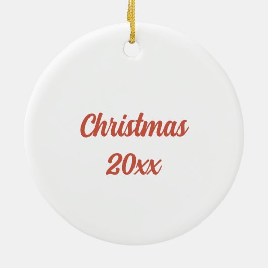 Creëer Uw Eigen Sleigh Naam & Jaar Kerstmis Keramisch Ornament (Achterkant)