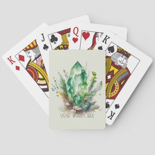 Creëer Uw eigen Smaragd Groene Kristallen Pokerkaarten (Achterkant)