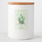 Creëer Uw eigen Smaragd Groene Kristallen Voedselcontainer Etiket (Voorkant)