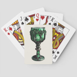 Creëer Uw eigen smaragdgroene kelk Pokerkaarten