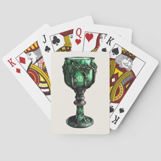 Creëer Uw eigen smaragdgroene kelk Pokerkaarten (Achterkant)