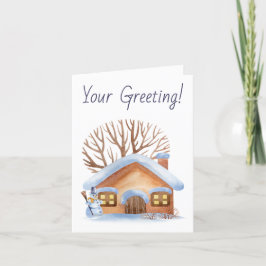 Creëer Uw eigen Sneeuwman Angel Home Kerst Feestdagen Kaart