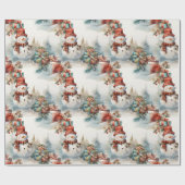Creëer uw eigen sneeuwman geschenken cadeaupapier (Vlak)