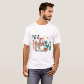 Creëer Uw Eigen Sneeuwman Kerstsneeuw T-shirt (Voorkant volledig)