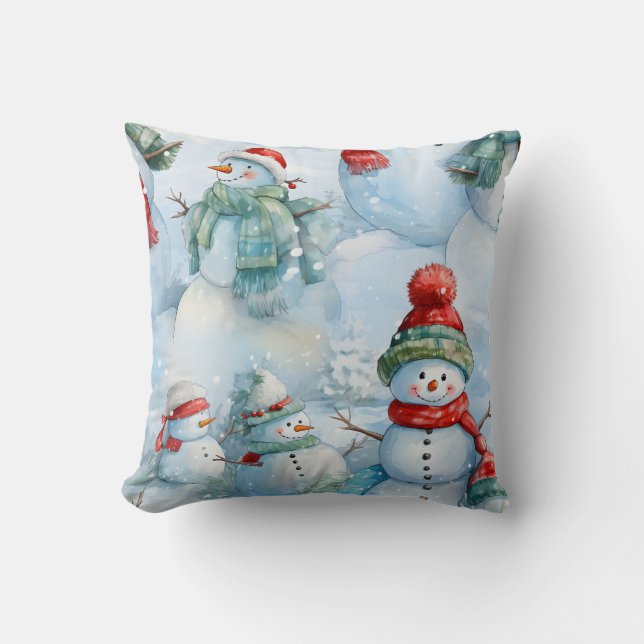 Creëer uw eigen sneeuwpopveld kussen (Voorkant)