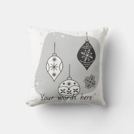 Creëer Uw eigen sneeuwvlokken & kerstballen Kussen