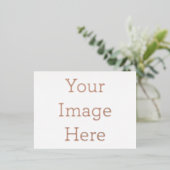 Ontwerp je eigen 10,8 cm x 14,2 cm Folie uitnodiging briefkaart (Staand Voorkant)