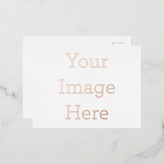 Ontwerp je eigen 10,8 cm x 14,2 cm Folie uitnodiging briefkaart (Voorkant / Achterkant)