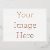 Ontwerp je eigen 10,8 cm x 14,2 cm Folie uitnodiging briefkaart (Voorkant)