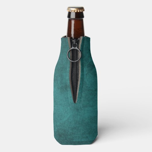 Creëer Uw eigen solide Blauwgroen verontruste stij Flesjeskoeler (Fles Achterkant)