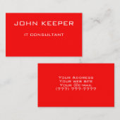 Creëer Uw eigen, solide rood Visitekaartje (Voorkant / Achterkant)