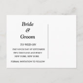 Creëer uw eigen sparen de Datumkaarten Aankondigingskaart (Achterkant)