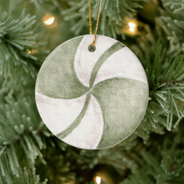 Creëer Uw eigen Spearmint Snoep Kerst Keramisch Ornament