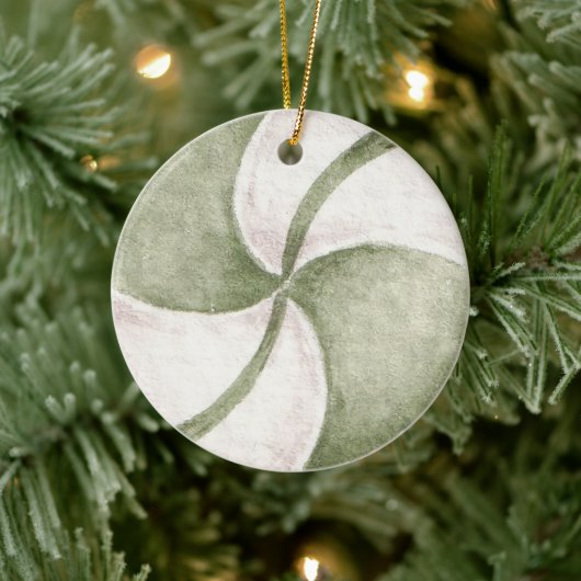 Creëer Uw eigen Spearmint Snoep Kerst Keramisch Ornament (Boom)